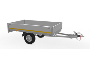 256x150 cm - 750 kg - 30 cm borden - geremd