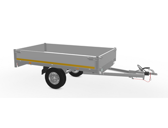 256x150 cm - 750 kg - 30 cm borden - geremd