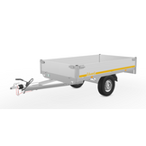 Geremde Eduard plateauwagen - 256x150 cm - 750 kg bruto laadvermogen - 72 cm laadvloerhoogte - 30 cm borden - tandemasser