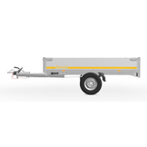 Geremde Eduard plateauwagen - 256x150 cm - 750 kg bruto laadvermogen - 72 cm laadvloerhoogte - 30 cm borden - tandemasser