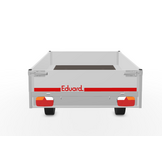 Geremde Eduard plateauwagen - 256x150 cm - 750 kg bruto laadvermogen - 72 cm laadvloerhoogte - 30 cm borden - tandemasser