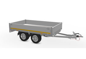 256x150 cm - 750 kg - 30 cm borden - geremd