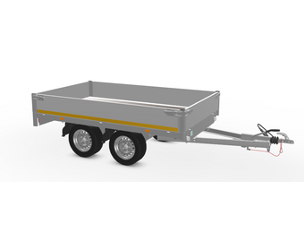 256x150 cm - 750 kg - 30 cm borden - geremd