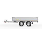 Geremde Eduard plateauwagen - 256x150 cm - 750 kg bruto laadvermogen - 63 cm laadvloerhoogte - 30 cm borden - tandemasser