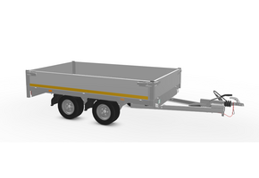 256x150 cm - 750 kg - 30 cm borden - geremd