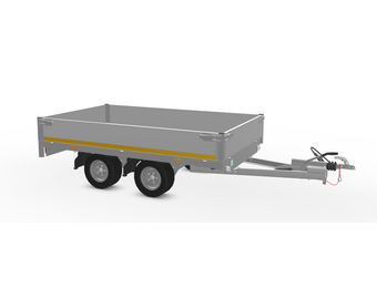 256x150 cm - 750 kg - 30 cm borden - geremd