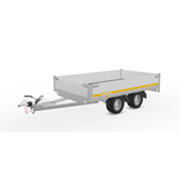 Geremde Eduard plateauwagen - 256x150 cm - 750 kg bruto laadvermogen - 56 cm laadvloerhoogte - 30 cm borden - tandemasser