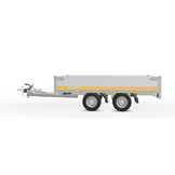 Geremde Eduard plateauwagen - 256x150 cm - 750 kg bruto laadvermogen - 56 cm laadvloerhoogte - 30 cm borden - tandemasser