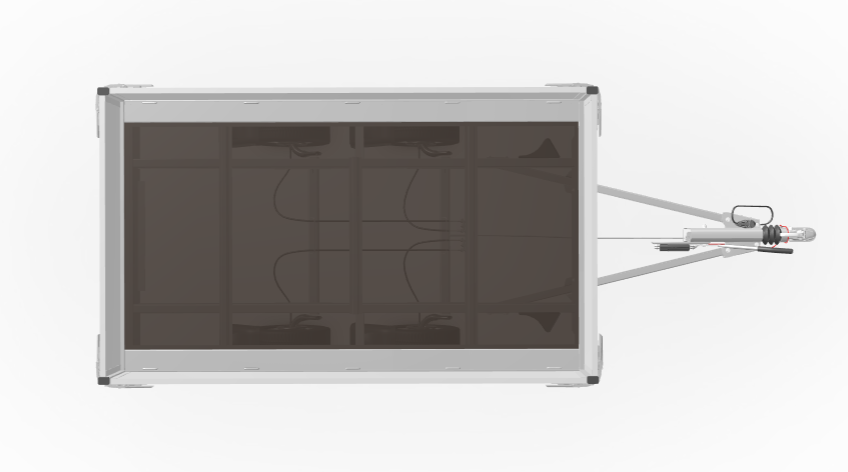 Geremde Eduard plateauwagen - 256x150 cm - 750 kg bruto laadvermogen - 56 cm laadvloerhoogte - 30 cm borden - tandemasser