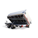 Eduard driezijdige kipper 3500 kg elektrisch extern laden & handpomp 330x180 cm - inclusief lichte en sterke aluminium oprijplaten & uitzetsteunen