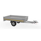 Geremde Eduard plateauwagen - 256x150 cm - 1000 kg bruto laadvermogen - 72 cm laadvloerhoogte - 30 cm borden