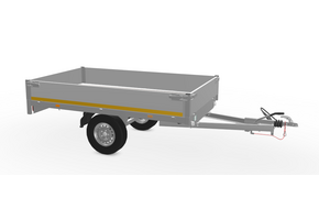 256x150 cm - 1000 kg - 30 cm borden - geremd