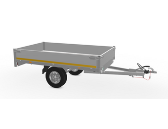 256x150 cm - 1000 kg - 30 cm borden - geremd