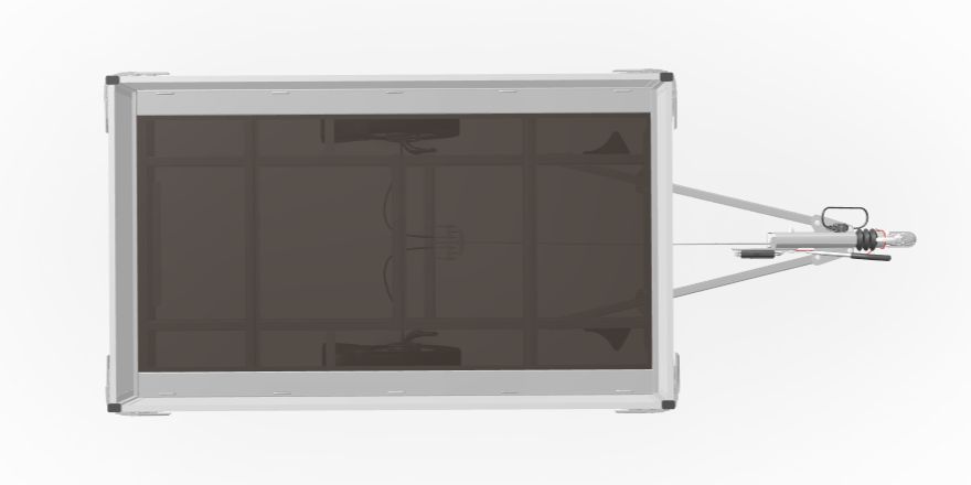 Geremde Eduard plateauwagen - 256x150 cm - 1000 kg bruto laadvermogen - 72 cm laadvloerhoogte - 30 cm borden