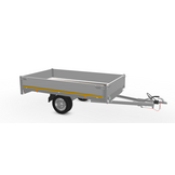 Geremde Eduard plateauwagen - 256x150 cm - 1000 kg bruto laadvermogen - 63 cm laadvloerhoogte - 30 cm borden
