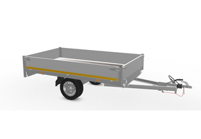 256x150 cm - 1000 kg - 30 cm borden - geremd