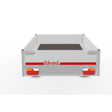 Geremde Eduard plateauwagen - 256x150 cm - 1000 kg bruto laadvermogen - 63 cm laadvloerhoogte - 30 cm borden