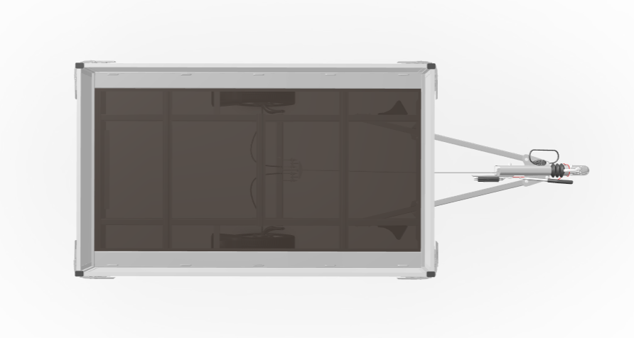 Geremde Eduard plateauwagen - 256x150 cm - 1000 kg bruto laadvermogen - 63 cm laadvloerhoogte - 30 cm borden