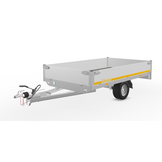 Geremde Eduard plateauwagen - 256x150 cm - 1000 kg bruto laadvermogen - 56 cm laadvloerhoogte - 30 cm borden