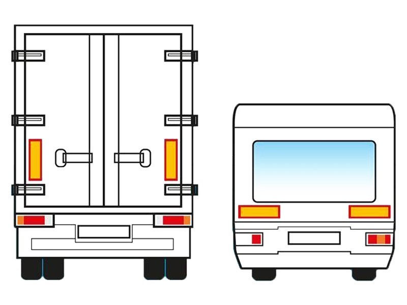 2 stuks markeringsstickers - 56x20 cm - extreem duurzaam
