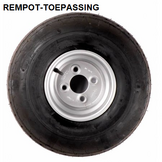 Compleet 8 inch wiel - 18.5x8.50-8 band + velg - opel steek: 4x100 - 6PR - 425 kg - 60 mm naafdiameter