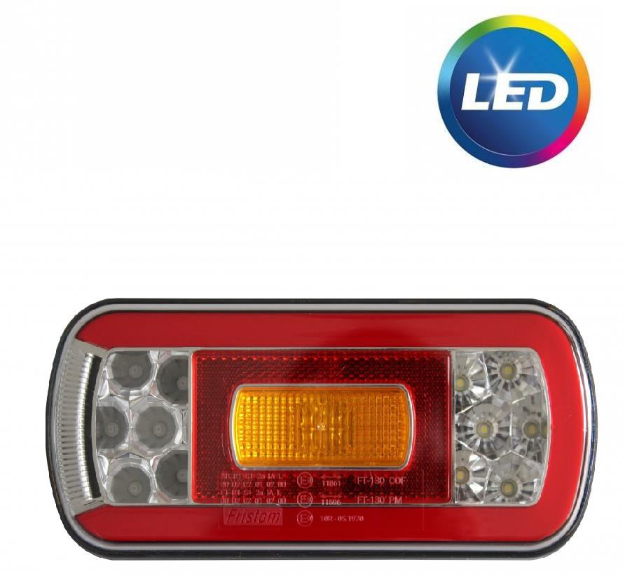 Fristom FT-130 rechts - inclusief achteruitrijverlichting - LED 220x110x50,5 mm