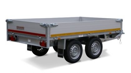 Ongeremde Eduard achterwaartse kipper - 256x150 cm - 750 kg bruto laadvermogen - elektrisch met afstandsbediening - 72 cm laadvloerhoogte