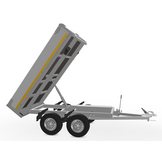 Ongeremde Eduard achterwaartse kipper - 256x150 cm - 750 kg bruto laadvermogen - elektrisch met afstandsbediening en handpomp - 72 cm laadvloerhoogte