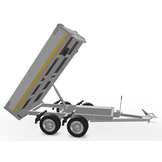 Ongeremde Eduard achterwaartse kipper - 256x150 cm - 750 kg bruto laadvermogen - elektrisch en handpomp - 63 cm laadvloerhoogte