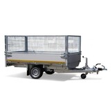 Geremde Eduard achterwaartse kipper - 256x150 cm - 1500 kg bruto laadvermogen - elektrisch, extern laden - 63 cm laadvloerhoogte