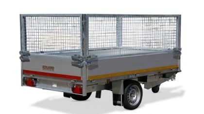 Geremde Eduard achterwaartse kipper - 256x150 cm - 1500 kg bruto laadvermogen - elektrisch, extern laden - 63 cm laadvloerhoogte