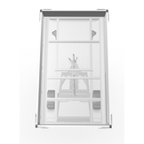 Geremde Eduard achterwaartse kipper - 256x150 cm - 1500 kg bruto laadvermogen - elektrisch, extern laden met afstandsbediening en een handpomp - 63 cm laadvloerhoogte