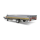 Geremde Eduard multitransporter - 330x180 cm - 1500 kg bruto laadvermogen - 56 cm laadvloerhoogte - 30 cm borden - inclusief oprijplaten en handlier