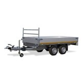 Geremde Eduard achterwaartse kipper - 256x150 cm - 2500 kg bruto laadvermogen - elektrisch, extern laden en een handpomp - 72 cm laadvloerhoogte