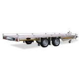 Geremde Eduard autotransporter - 406x200 cm - 2000 kg bruto laadvermogen - 56 cm laadvloerhoogte - 10 cm reling - inclusief lier en oprijplaten