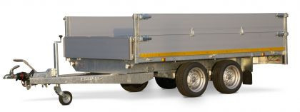 Geremde Eduard plateauwagen - 310x160 cm - 3000 kg bruto laadvermogen - 72 cm laadvloerhoogte - 30 cm borden
