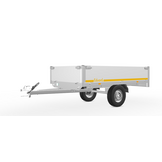 Ongeremde Eduard plateauwagen - 256x150 cm - 750 kg bruto laadvermogen - 72 cm laadvloerhoogte - 40 cm borden - enkelasser
