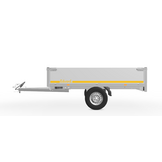Ongeremde Eduard plateauwagen - 256x150 cm - 750 kg bruto laadvermogen - 72 cm laadvloerhoogte - 40 cm borden - enkelasser