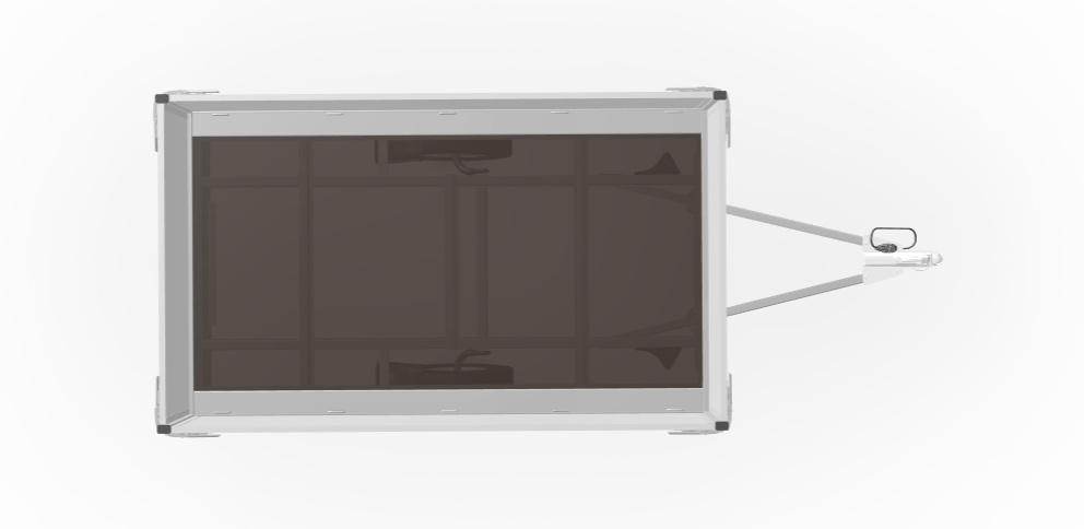 Ongeremde Eduard plateauwagen - 256x150 cm - 750 kg bruto laadvermogen - 72 cm laadvloerhoogte - 40 cm borden - enkelasser
