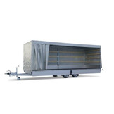 Geremde Eduard plateauwagen - 606x200 cm - 2700 kg bruto laadvermogen - 63 cm laadvloerhoogte - 30 cm borden