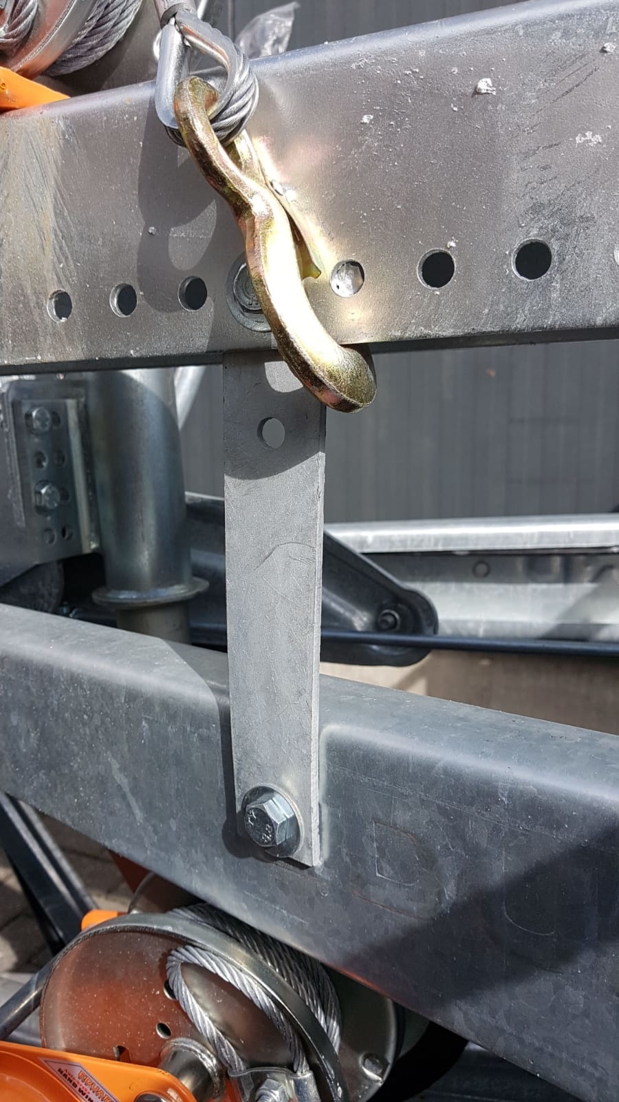 Verbindingsstrip liersteun-dissel 230x40 mm