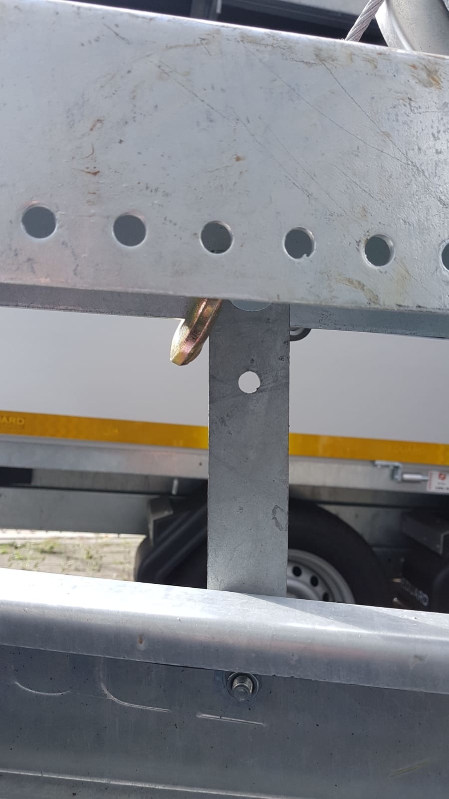 Verbindingsstrip liersteun-dissel 230x40 mm