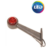 Breedtelicht rood/wit - 45 graden - LED - 12/24 Volt