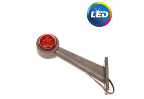 Breedtelicht rood/wit - 45 graden - LED - links