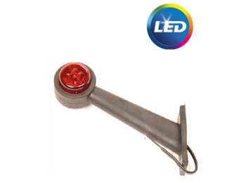 Breedtelicht rood/wit - 45 graden - LED - links