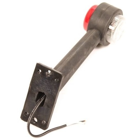 Breedtelicht rood/wit - 45 graden - LED - 12/24 Volt