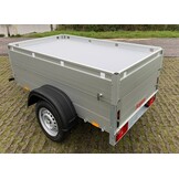 Anssems GT 500 bagagewagen - 500 kg bruto laadvermogen - 181x101x48 cm laadoppervlak - ongeremd - inclusief deksel