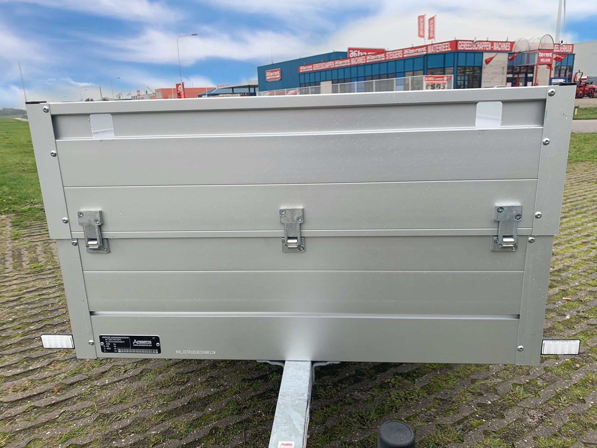 Anssems GT 750 bagagewagen - 750 kg bruto laadvermogen - 201x101x48 cm laadoppervlak - ongeremd - inclusief deksel