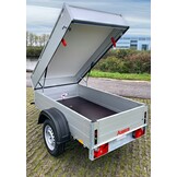 Anssems GT 750 bagagewagen - 750 kg bruto laadvermogen - 211x126x48 cm laadoppervlak - ongeremd - inclusief deksel