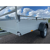 Anssems GT 750 R bakwagen - 750 kg bruto laadvermogen - 251x126 cm laadoppervlak - ongeremd - inclusief reling en voorrek